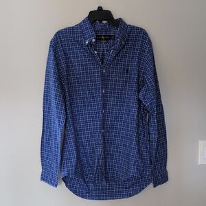 Ralph Lauren Blue Checkered Men's Shirt Size L